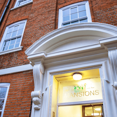 External shot of Handel Mansions main entrance