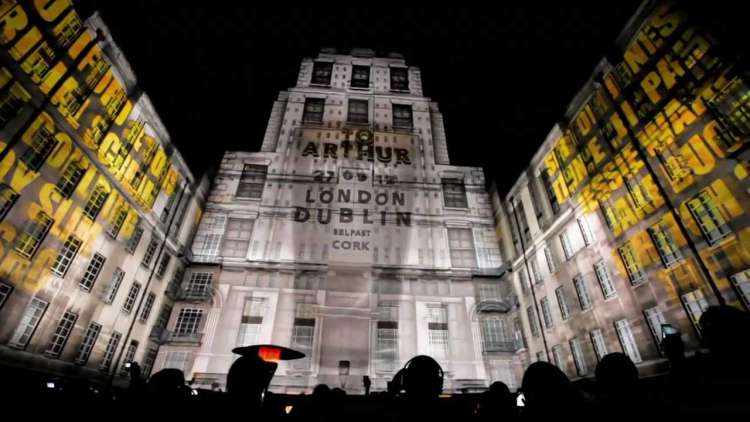 Senate House Guinness Brand large scale projection