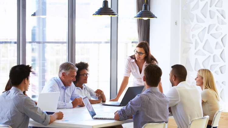 Accountants meeting in an office