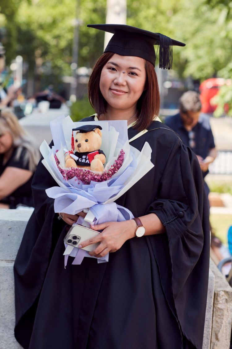 University of London Graduation 2022 images. Graduates from 2019–2022. Shot at Friends House, London.