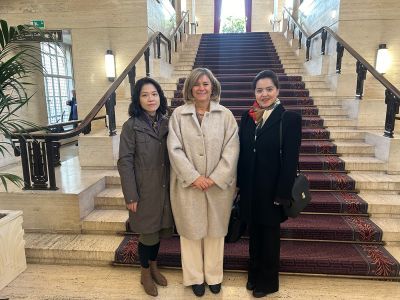 2024 CODE Visiting Scholars from China and Brazil, left to right: Dr Yilu Jiang, Prof Dilmeire Vosgerau, Dr Ana Niu