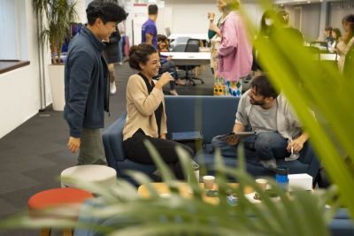 Students socialising in Bloom