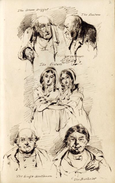 Illustrations of characters from The Old Curiosity Shop