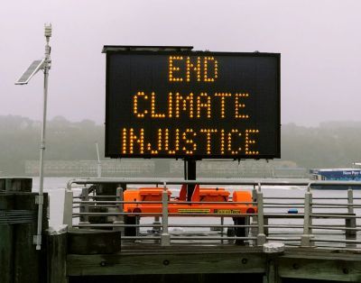 Climate injustice noticeboard