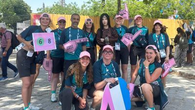 Anne with her Olympic volunteering team in Paris 2024