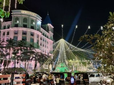 Celebration lights in an Indian city