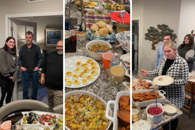 Emma and her family, and the traditional food