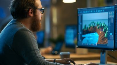Man working on computer