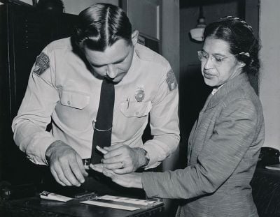 Rosa Parks fingerprinted 22-02-1956 Montgomery Bus Boycott
