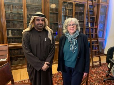 His Excellency Jamal bin Huwaireb with Catriona Cannon