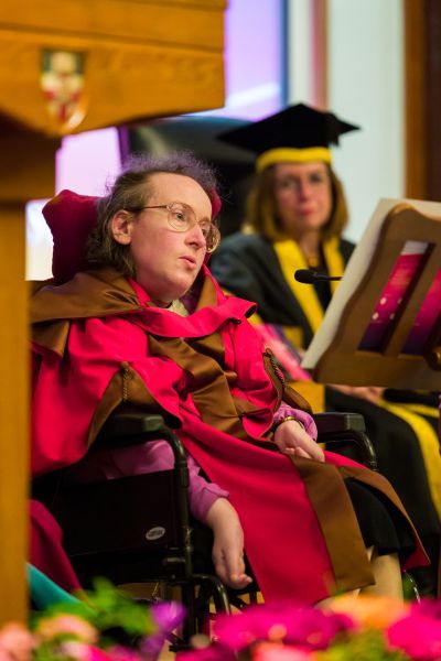 Victoria Brignell speaking at SAS Graduation 2025
