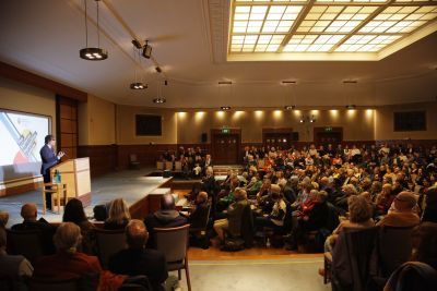 Professor David Olusoga speaking at the National Humanities Lecture