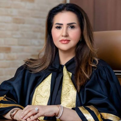 Khadija Mushtaq wearing legal attire.