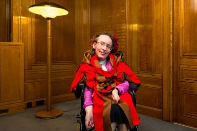 Pictured is honorary graduate Victoria Brignell, a radio producer and disability champion