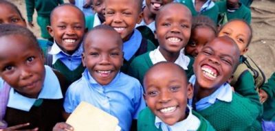 Group small children from Kenya