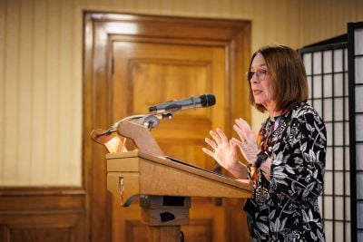 Vice-Chancellor Professor Wendy Thomson at the event celebrating rare books 