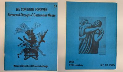 Front and back cover of  We continue forever: sorrow and strength of Guatemalan women
