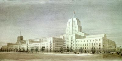 An architect drawing of Senate House