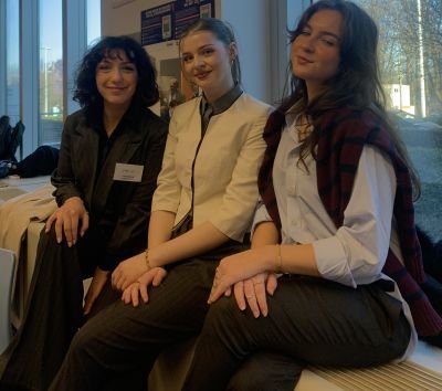 Model UN students - Olivia Harrison (middle) cropped image